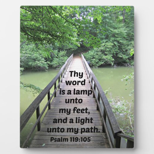Psalm 119105 Thy word is a lamp unto my feet and Plaque