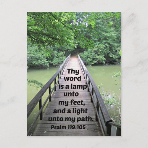 Psalm 119105 Thy word is a lamp unto my feet and Postcard