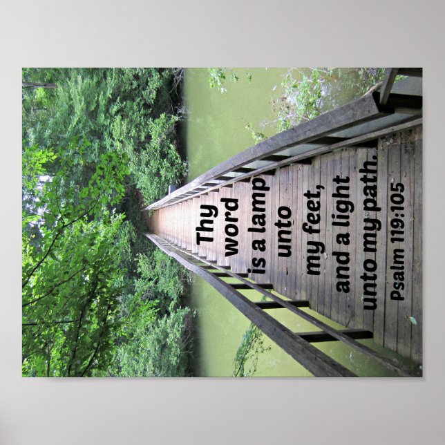 Psalm 119:105 Thy word is a lamp unto my feet, and Poster (Front)