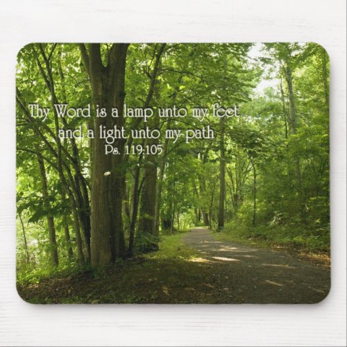 Psalm 119105 Thy word is a lamp unto my feet Mouse Pad