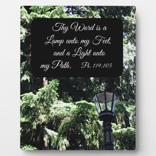 Psalm 119105 Thy word is a lamp unto Plaque