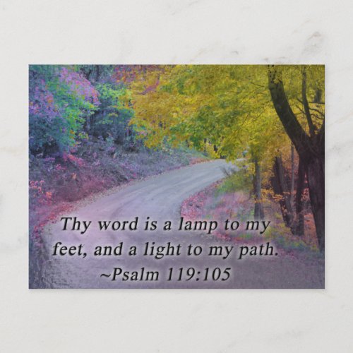 PSALM 119105 THY WORD _ LIGHT TO MY PATH _ POSTCARD