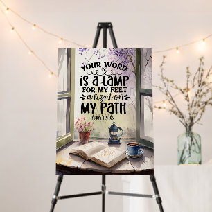 Psalm 119:105 Your Word is a Lamp Bible Verse Foam Board