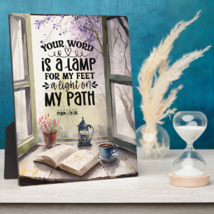 Psalm 119:105 Your Word is a Lamp Bible Verse Plaque
