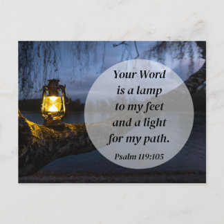 Psalm 119:105 Your Word is a Lamp Postcard