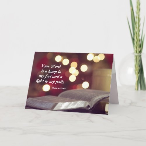 Psalm 119105 Your Word is a Lamp to my Feet Card