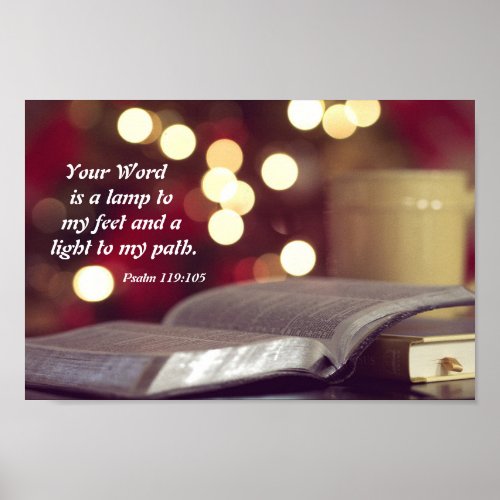 Psalm 119105 Your Word is a Lamp to my Feet Poster
