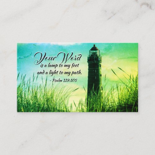 Psalm 119105 Your Word is a lamp unto my feet Business Card