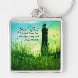 Psalm 119:105 Your Word is a lamp unto my feet Keychain
