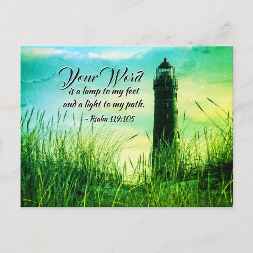 Psalm 119105 Your Word is a lamp unto my feet Postcard