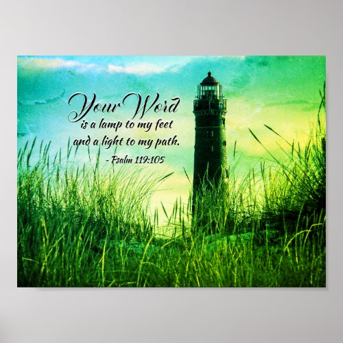 Psalm 119105 Your Word is a lamp unto my feet Poster