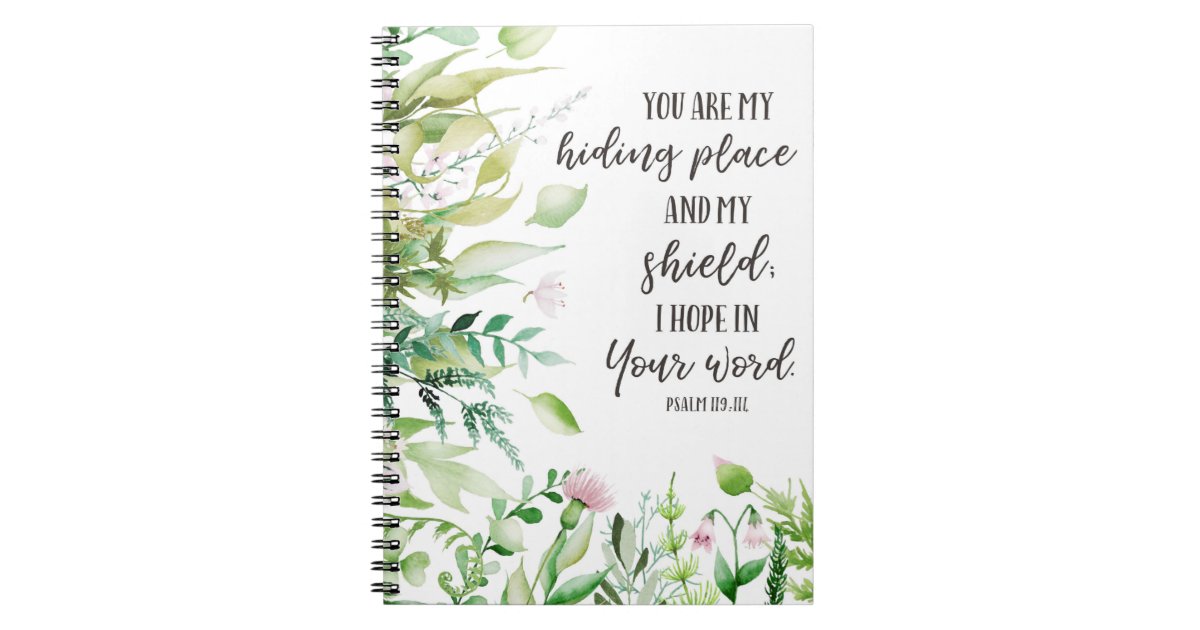 Psalm 119:114 Prayer Journal, Bible Study Notebook | Zazzle