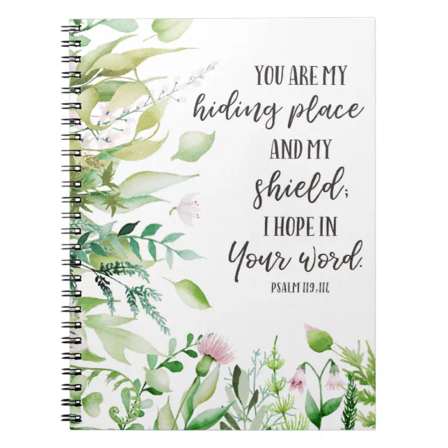 Psalm 119:114 Prayer Journal, Bible Study Notebook | Zazzle