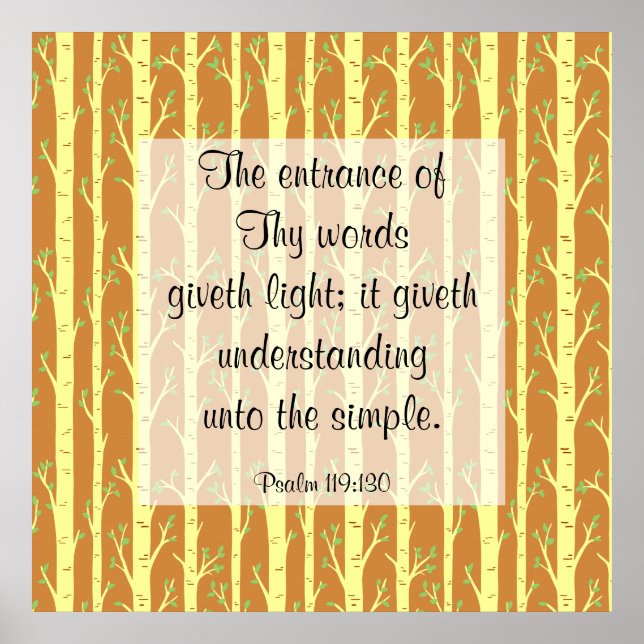 Psalm 119:130 Poster (Front)