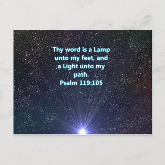 Psalm 119 bible verse postcard (Front)