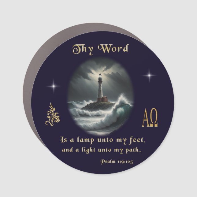 Psalm 119 car magnet (Front)