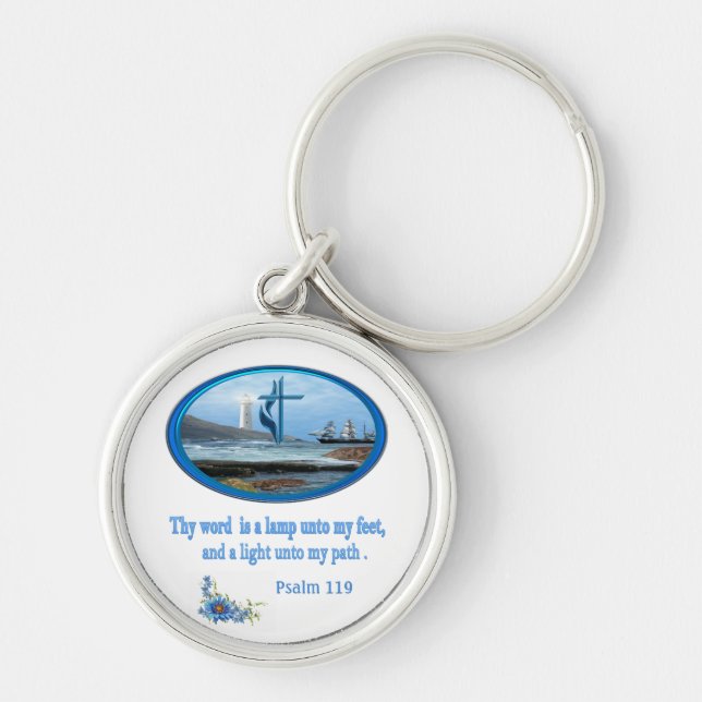 Psalm 119 Christian Clothing Keychain (Front)