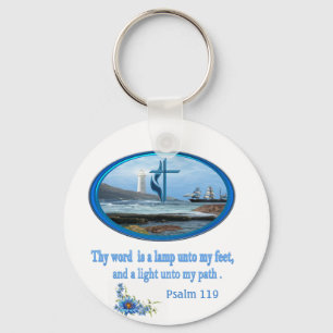 Psalm 119 Christian Clothing Keychain
