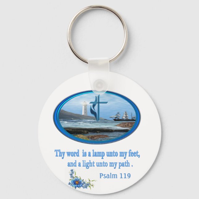 Psalm 119 Christian Clothing Keychain (Front)