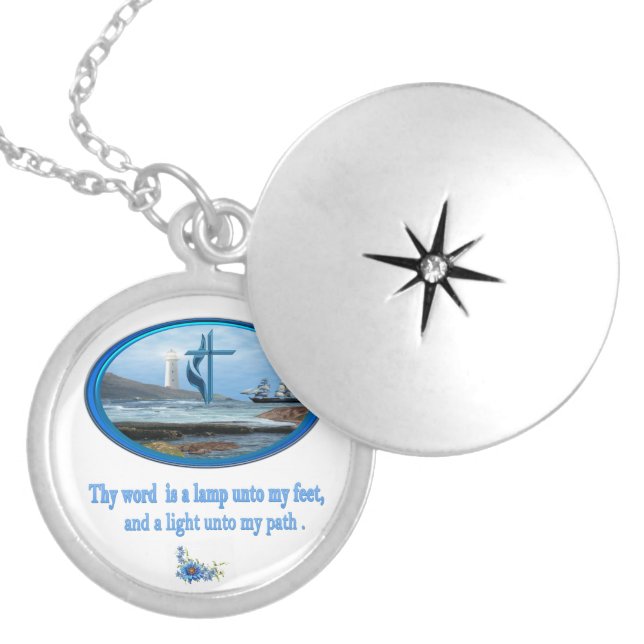 Psalm 119 Christian Clothing Locket Necklace (Front)