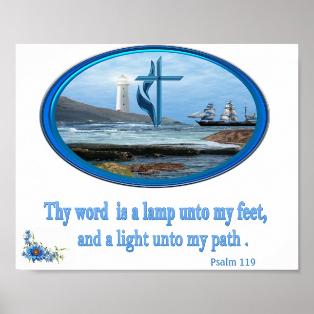 Psalm 119 Christian Clothing Poster (Front)