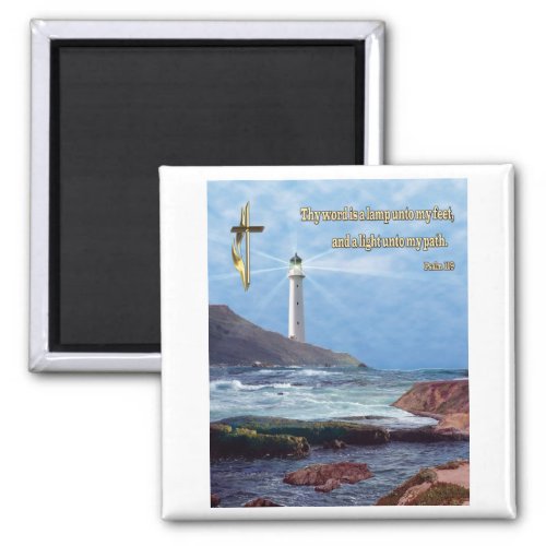 Psalm 119  Christian lighthouse gifts Magnet