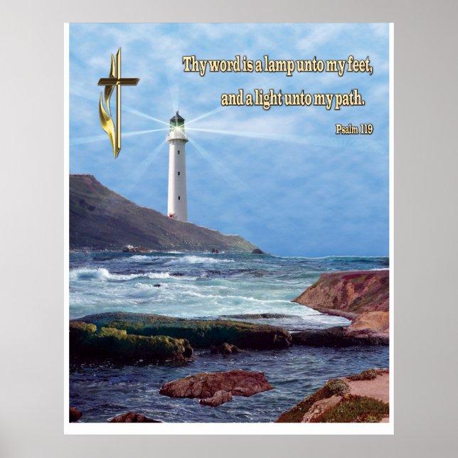 Psalm 119 Christian Poster (Front)