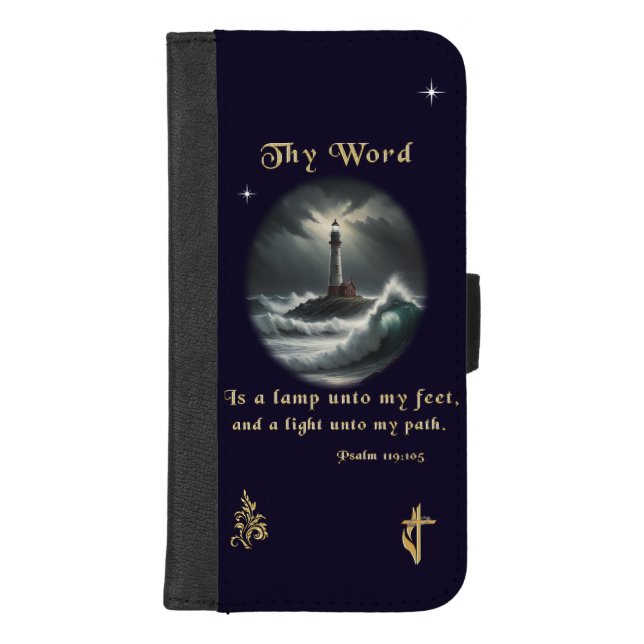 Psalm 119 iPhone wallet case (Front)