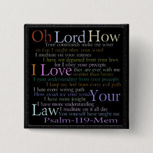 Psalm 119 Mem Stone Tablet Button