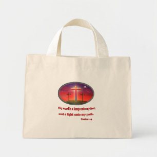 Psalm 119 mini tote bag
