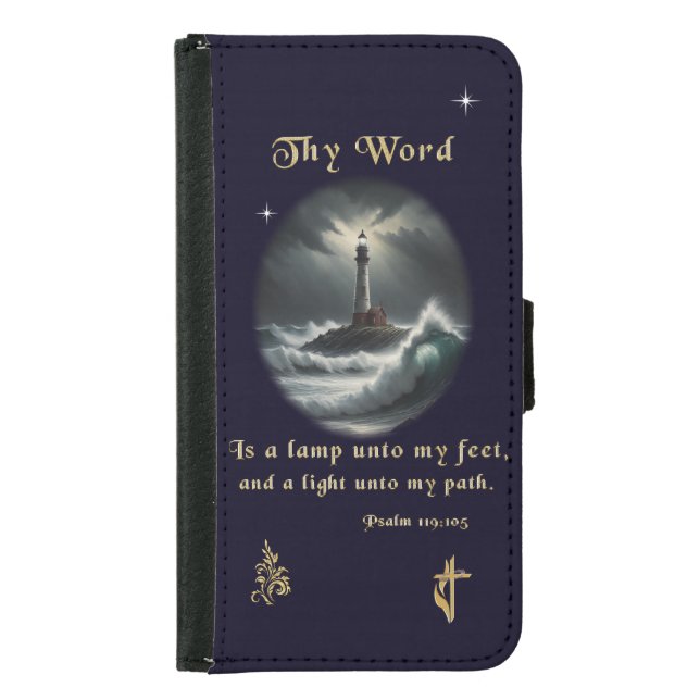 Psalm 119 samsung galaxy wallet case (Front)