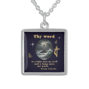 Psalm 119 sterling silver necklace