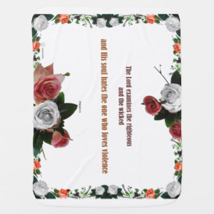 Psalm 11:5, No Violence Baby Blanket