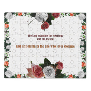 Psalm 11:5, No Violence Jigsaw Puzzle