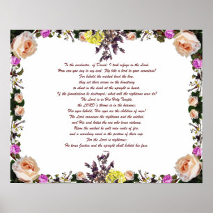 Psalm 11 Scripture Art - Trust in the Lord Poster