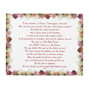 Psalm 11, Scripture, Bible Verse, Metal Print