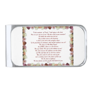 Psalm 11, Scripture, Bible Verse, Silver Finish Money Clip