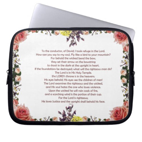 Psalm 11 To the conductor of David Laptop Sleeve