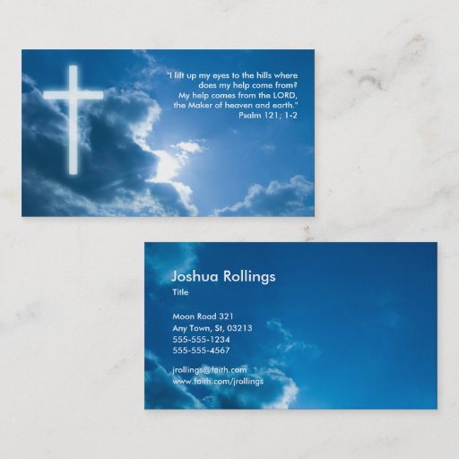 Customizable Psalm 121; 1-2 - Christian Business Card