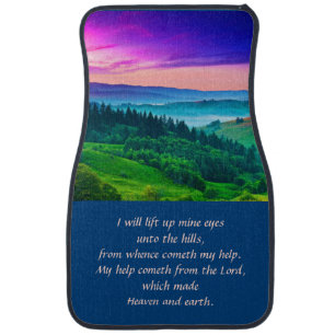 Psalm 121:1-2 car floor mat