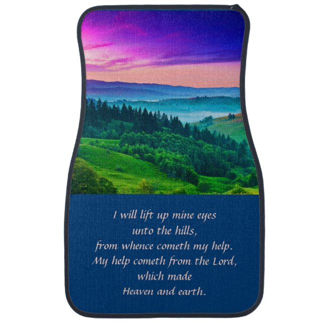 Psalm 121:1-2 car floor mat (Front)