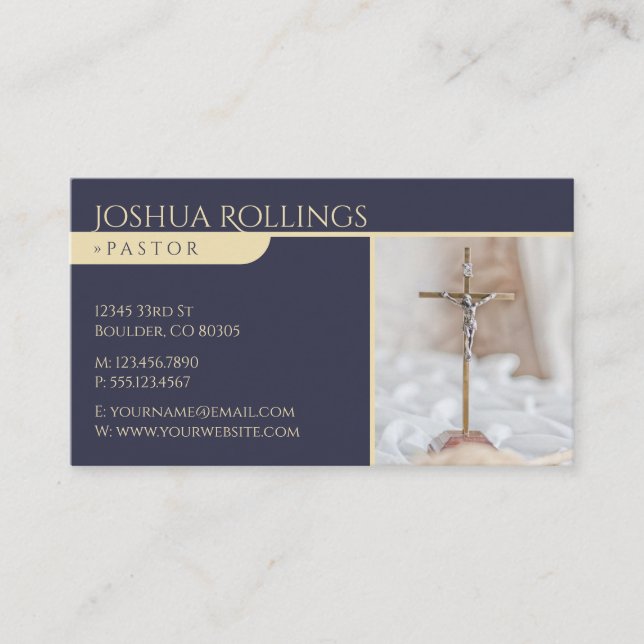 Psalm 121; 1-2 | Christian Inspirational Business Card (Front)