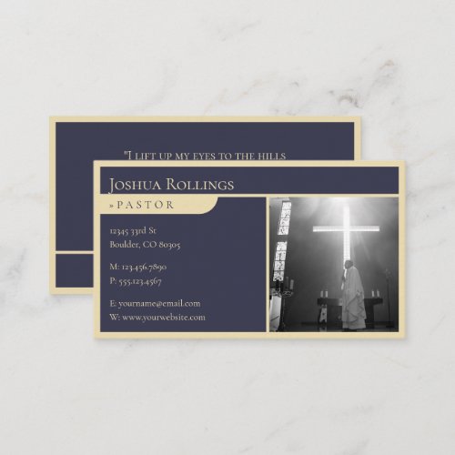 Psalm 121 1_2  Christian Inspirational Business Card