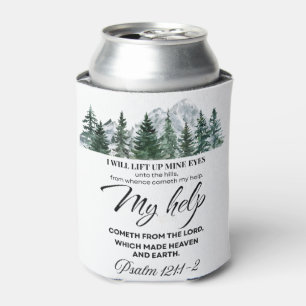 Psalm 121:1-2 I will lift up mine eyes Mountain Can Cooler