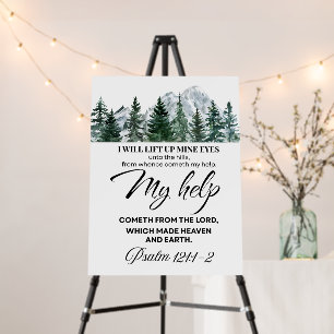 Psalm 121:1-2 I will lift up mine eyes Mountain Foam Board
