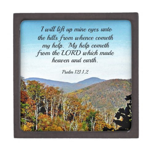 Psalm 12112 I will lift up mine eyes unto the Jewelry Box