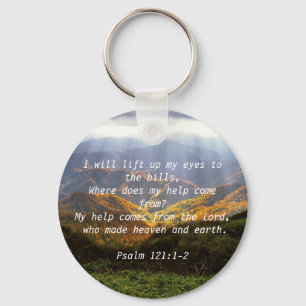 Psalm 121:1-2 keychain