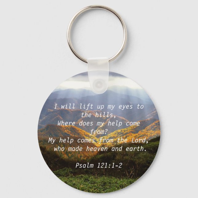 Psalm 121:1-2  keychain (Front)
