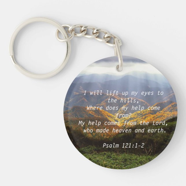 Psalm 121:1-2  keychain (Front)