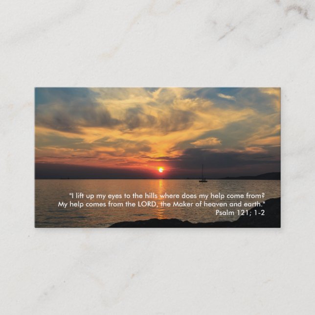 Psalm 121; 1-2 - Religious Business Card (Front)
